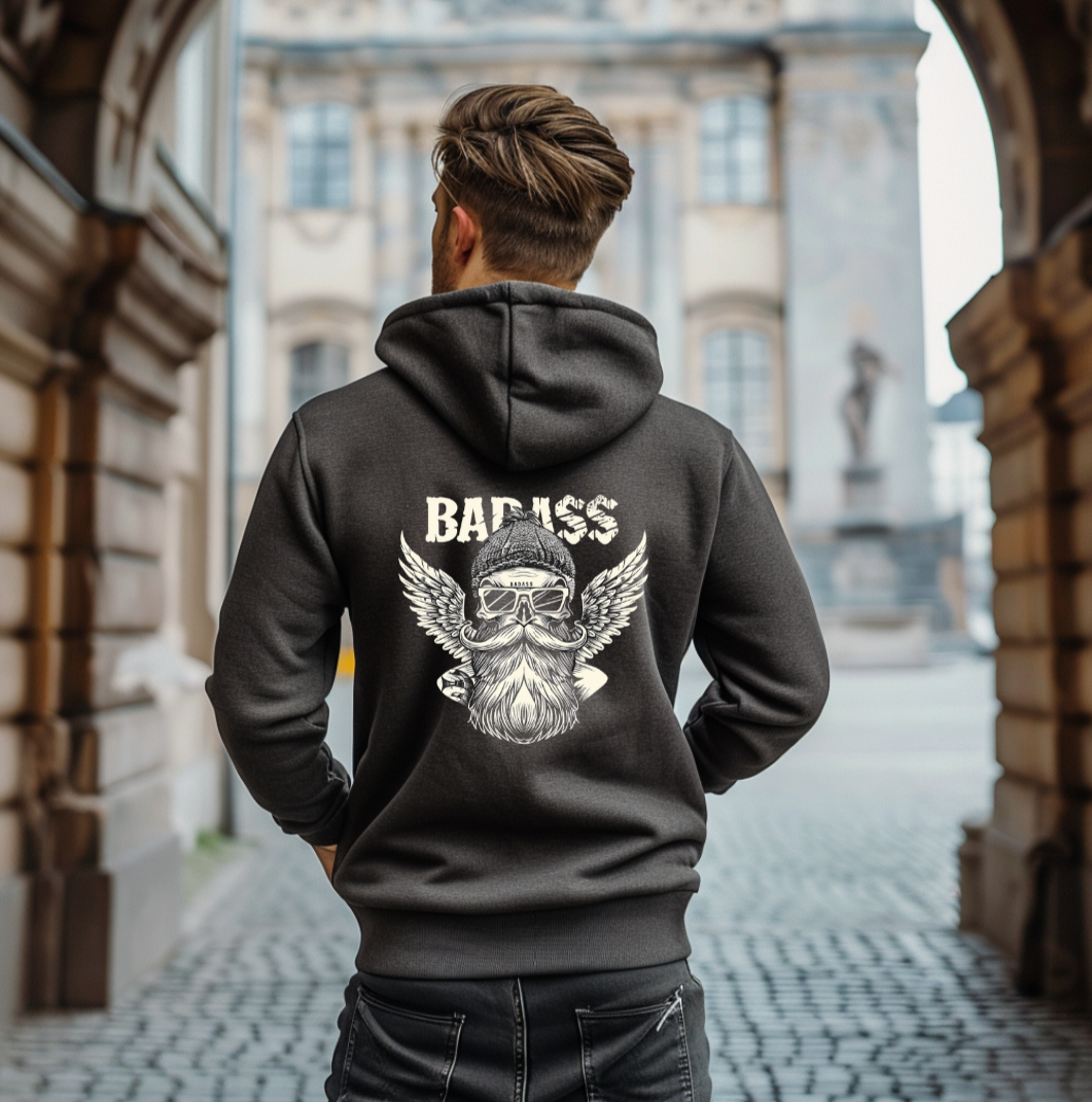 Nachhaltiger Hoodie - Skull Badass