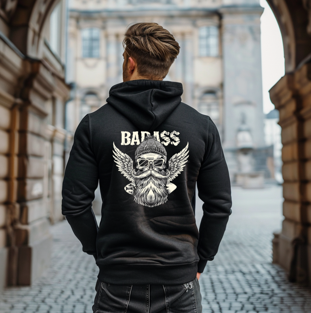 Nachhaltiger Hoodie - Skull Badass