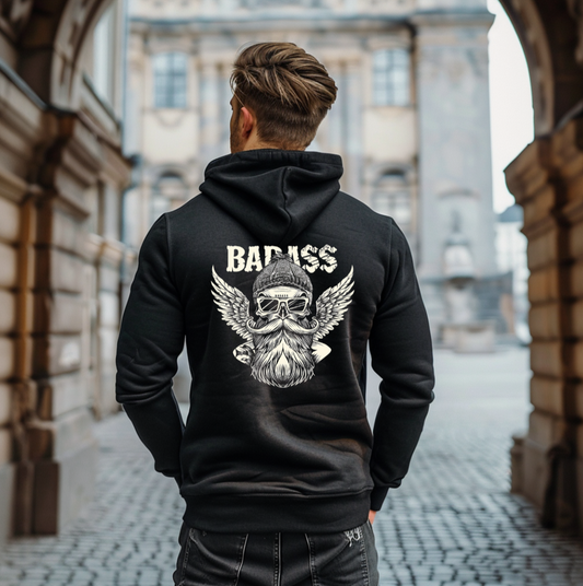 Nachhaltiger Hoodie - Skull Badass